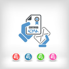 Fototapeta premium Mail with certification document