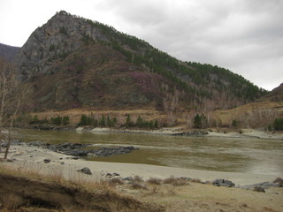 The Katun River. Mountain Altai. Siberia.