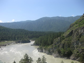 The Katun River. Mountain Altai. Siberia.