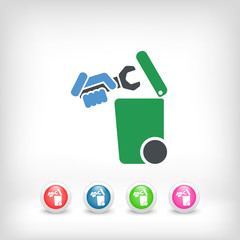 Separate waste collection icon