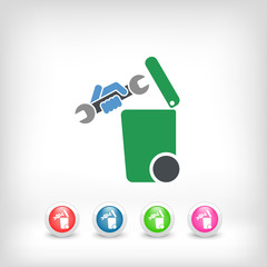 Separate waste collection icon