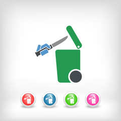 Separate waste collection icon