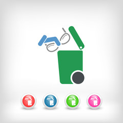 Obraz premium Separate waste collection icon