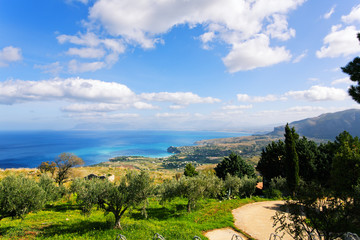Obraz premium A beautiful view of Visicari, marine area of Castellammare del Golfo
