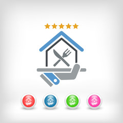 Restaurant icon. Top rating.