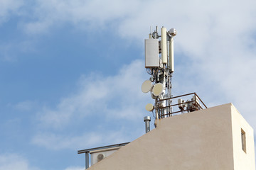 Fototapeta na wymiar Telecommunications and mobile antennas