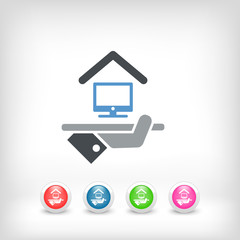 Hotel icon. Television.