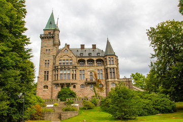 Obraz premium The ancient and historic Teleborg Castle in Vaxjo in the region Smaland in Sweden is a famous tourist destination 