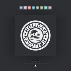 Holidays summer stamp grunge