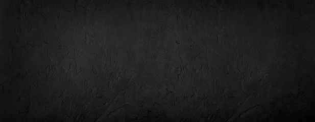 Tuinposter Zwarte steenachtergrond, grijze cementtextuur. Bovenaanzicht, plat gelegd © Jukov studio