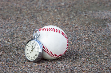 New baseball with an old sport stopwatch