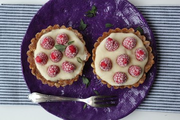 Tartletts mit Himbeeren
