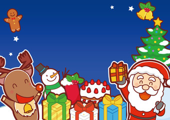 	イラスト素材: クリスマス　メッセージ素材　イラスト