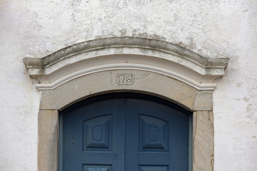 Detail of door and church wall dated 1761