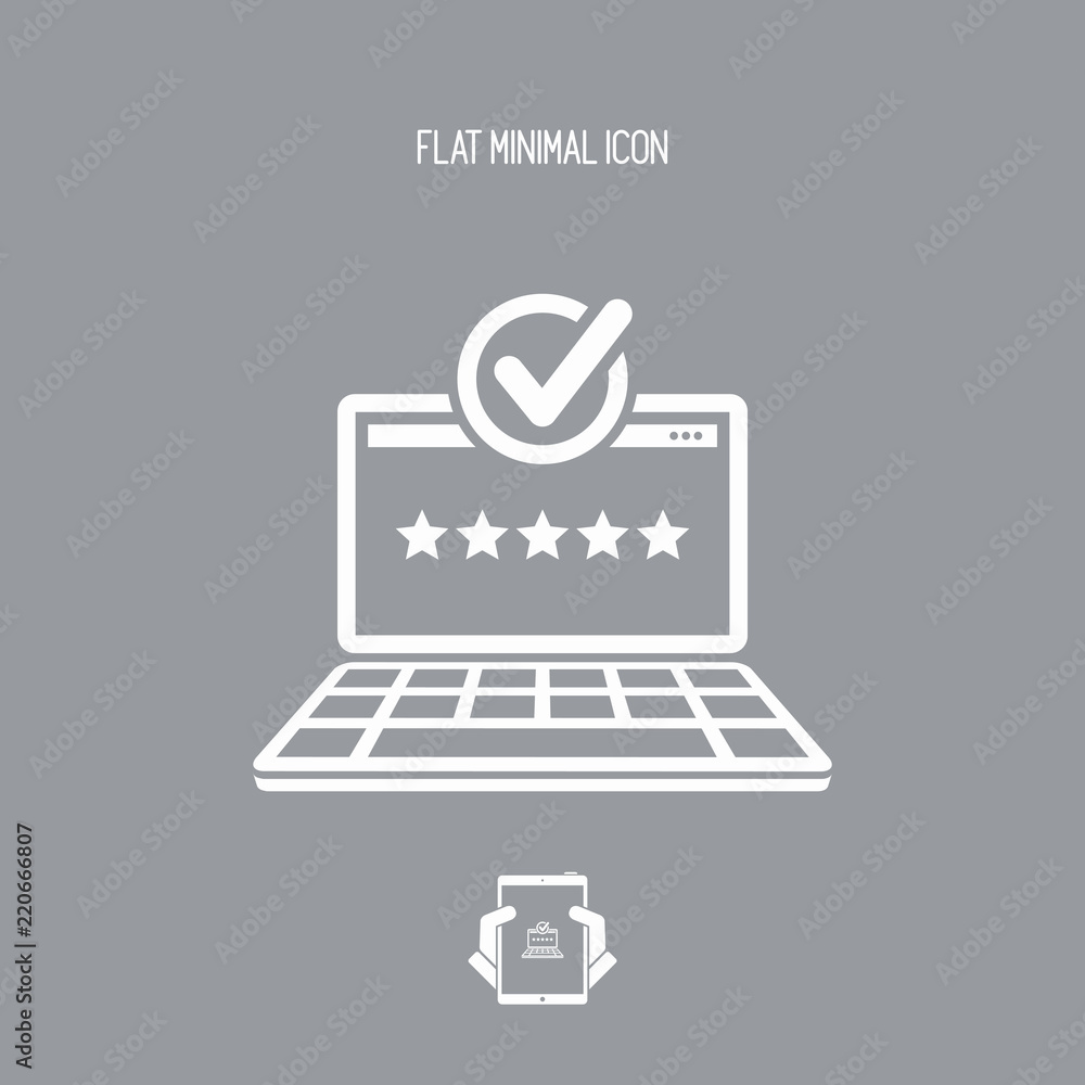 Poster top rating web - flat minimal icon