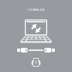 Usb cable connection - Flat minimal icon