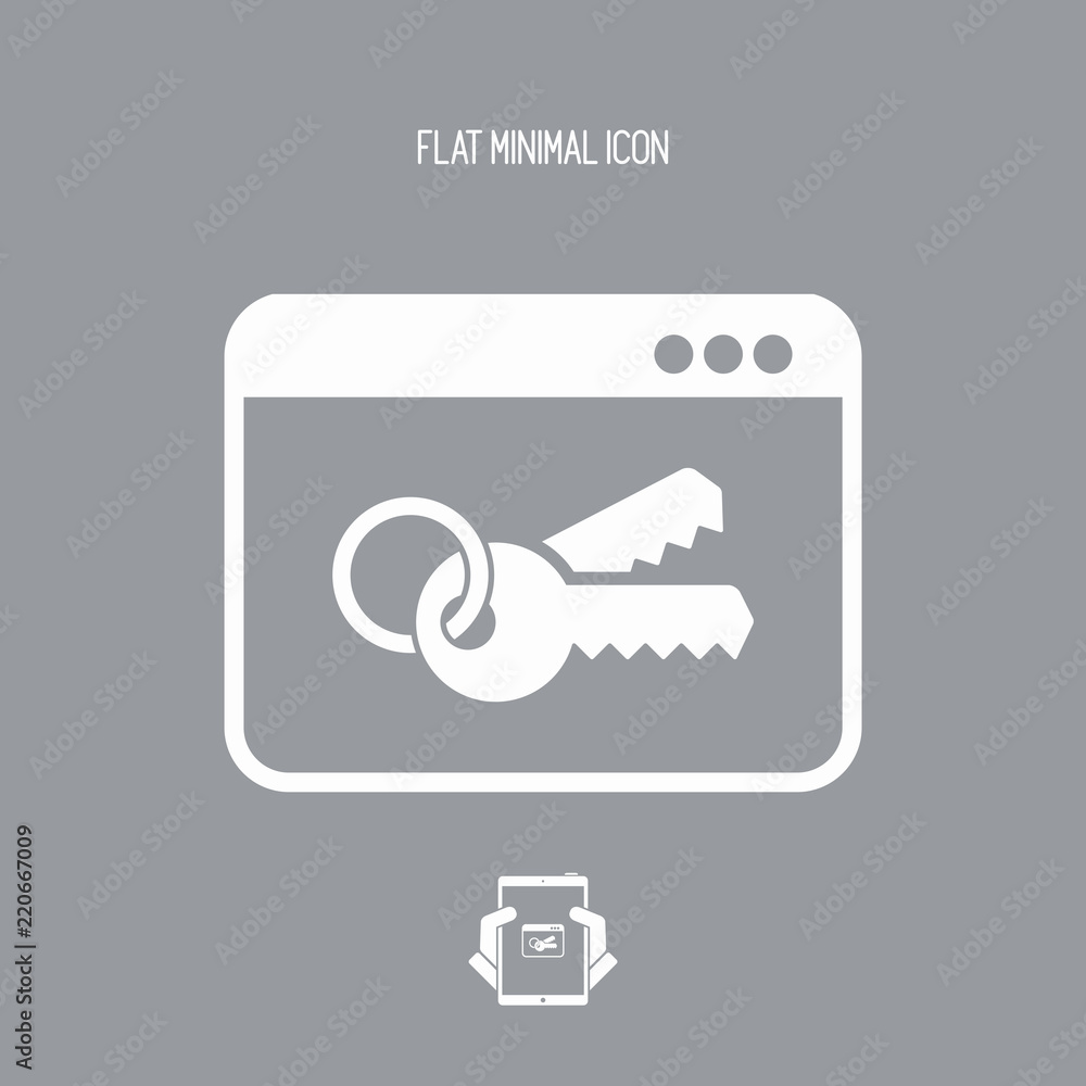 Poster security application - vector flat minimal icon