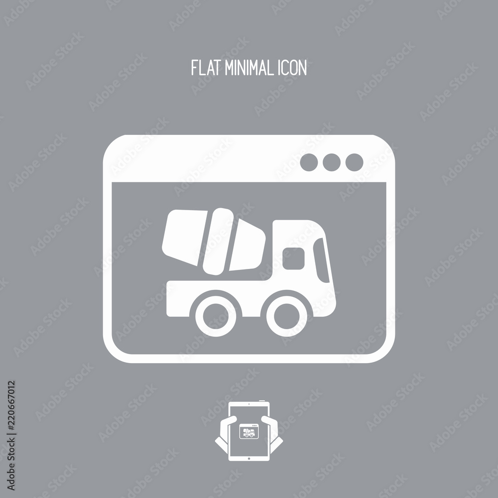 Poster work in progress - vector flat minimal icon