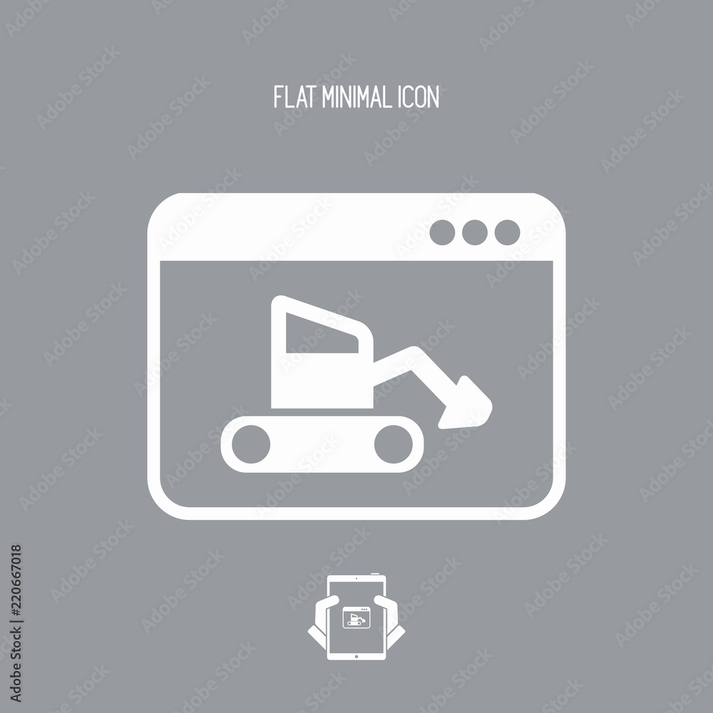 Poster work in progress - vector flat minimal icon