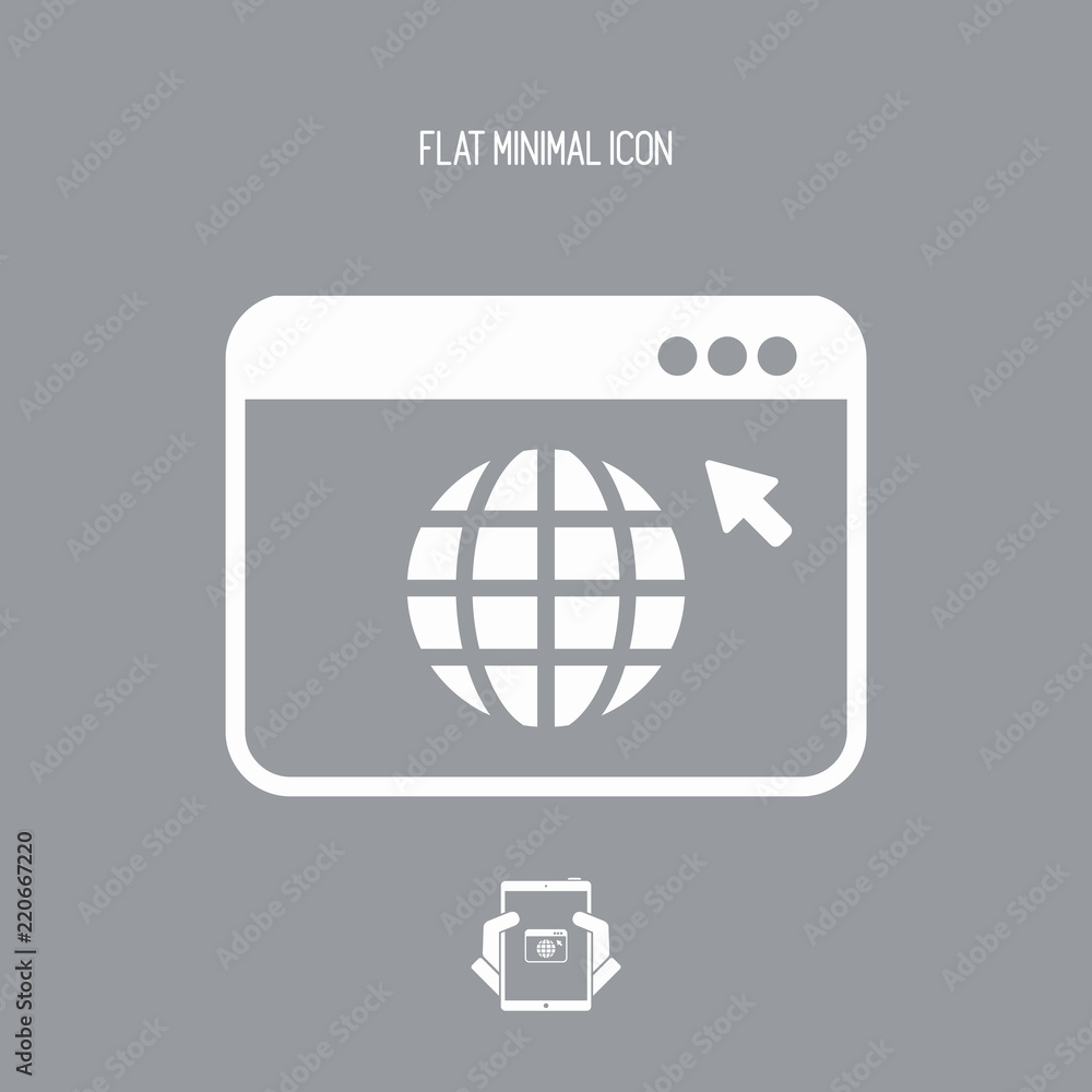 Poster web browser window - vector flat minimal icon