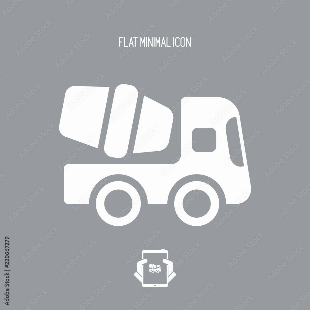 Poster work in progress - vector flat minimal icon
