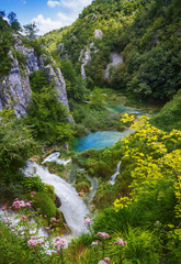 Beautiful view in Plitvice Lakes National Park. Croatia