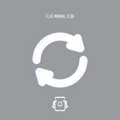Refresh button - Vector flat minimal icon