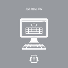 Wireless keyboard - Vector flat minimal icon