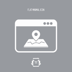 Map application flat icon