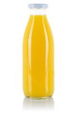 Orangensaft Saft Flasche freigestellt Freisteller isoliert