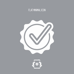 Checking quality symbol icon