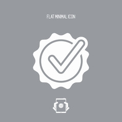 Checking quality symbol icon