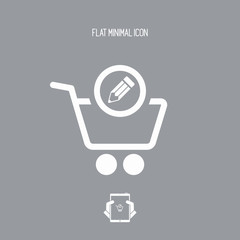 Shopping notes flat icon