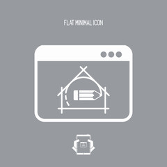 Obraz premium House design project - Vector flat icon