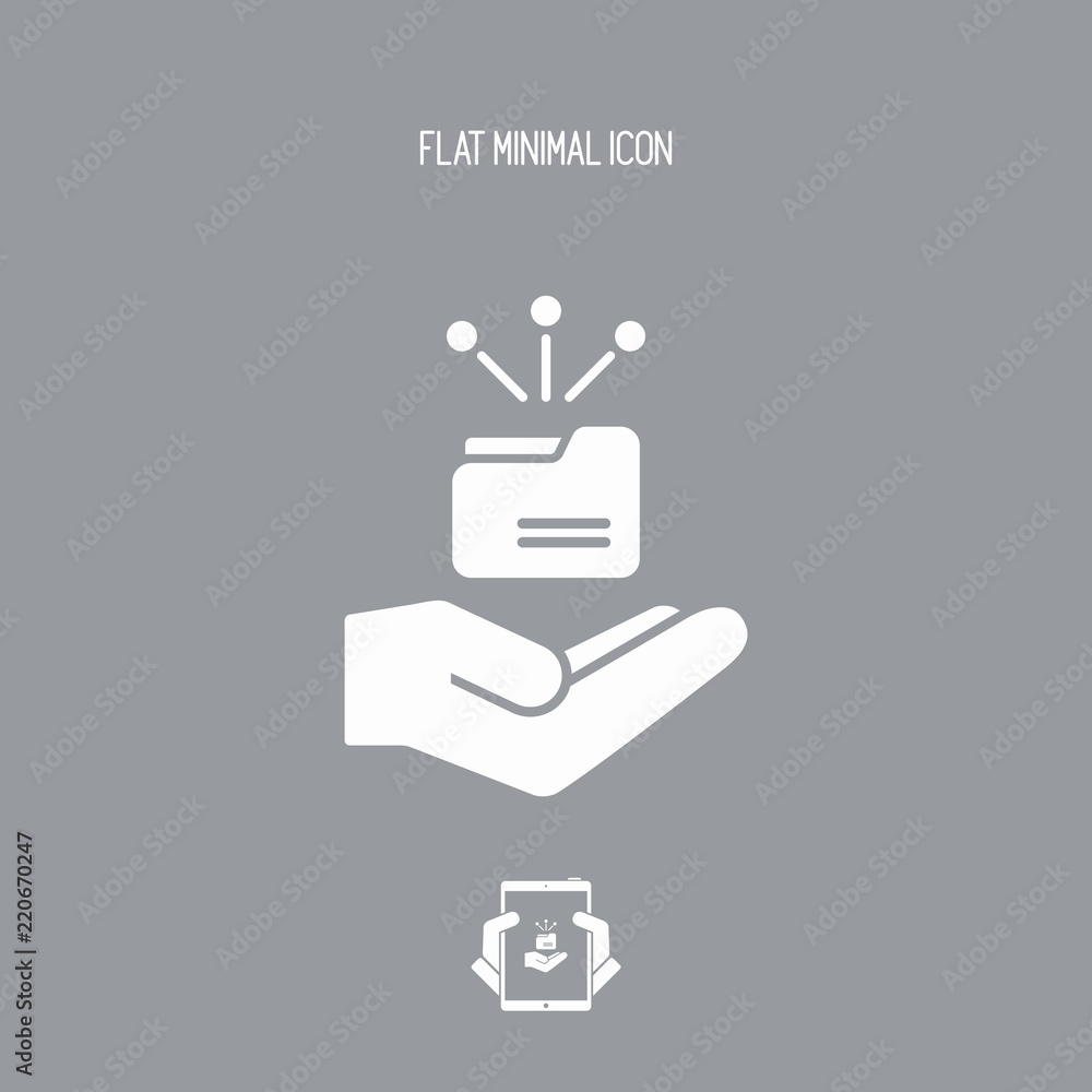 Poster data network - minimal vector icon