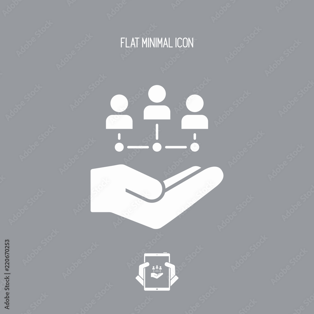 Poster workgroup network - minimal vector icon