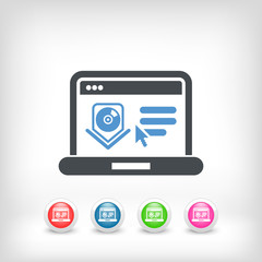Obraz premium Download or upload page icon