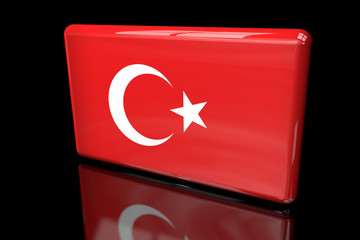 Flag of Turkey 3D volumetric