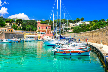 Fototapeta na wymiar Vacation in Puglia - picturesque Marina Serra Tricase. Salento, Italy