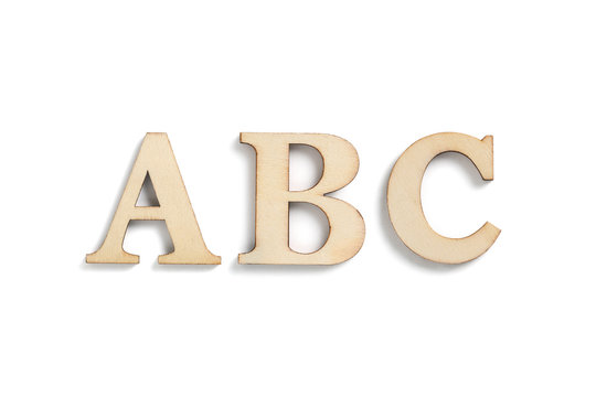 Buchstaben Set ABC auf weißem Hintergrund