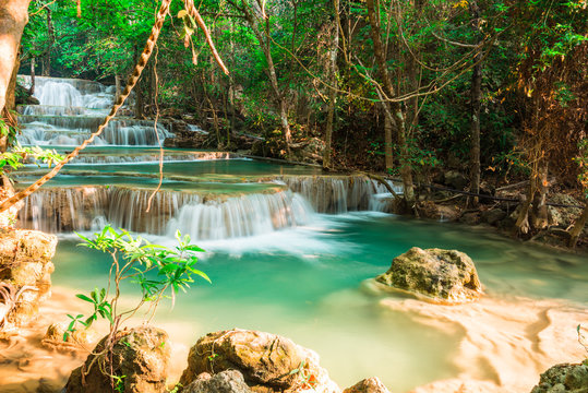 Fototapeta Huay Mae Kamin waterfall National Park, Thailand