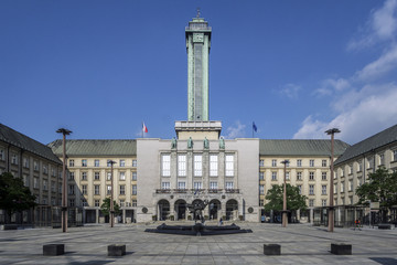 Modernist City Hall in Ostrava, Czech Republic