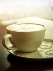 Hot coffee.