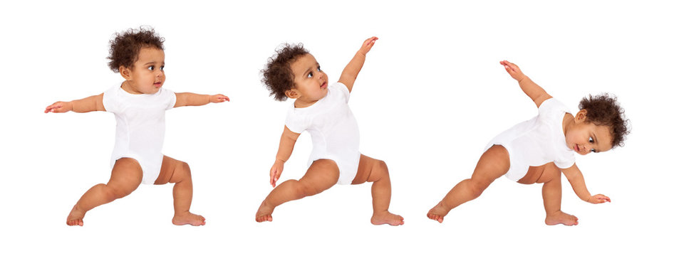 Baby Girl In Yoga Poses