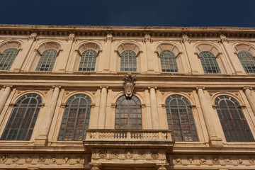 Fototapeta na wymiar Rome, Italy - 2018 August 24: Facade of Palazzo (Palace) Barberini