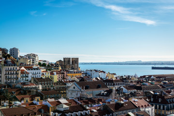 Skyline of Alfama in Lisbon