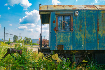 View of a part of the old railway car