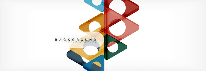 Geometric background, circles and triangles shapes banner. Illustration for business brochure or flyer, presentation and web design layout