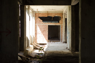 Fototapeta na wymiar dark abandoned basement