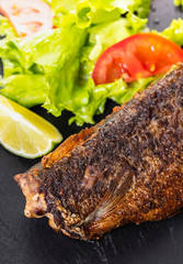 cooked fish with vegetables